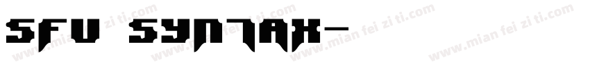 SFU Syntax字体转换